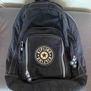 Kipling black backpack (without monkey key chain)